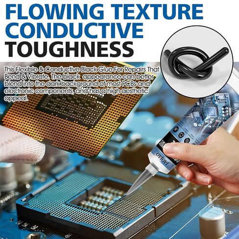 JAOJAO Conductive Glue, Conductive Glue for Electronics Electrically Conductive Adhesive Conductive Performance After Curing Strong Adhesion for Connecting Shielding Fixing Circuits, 120ml in Kuwait