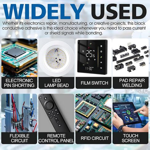 JAOJAO Conductive Glue, Conductive Glue for Electronics Electrically Conductive Adhesive Conductive Performance After Curing Strong Adhesion for Connecting Shielding Fixing Circuits, 120ml in Kuwait