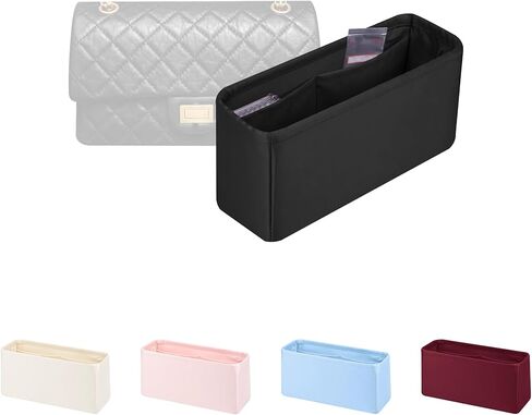 إدراج محفظة حريري لأكياس شانيل بوي ، والملوك في حقيبة محفظة منظم متوافق مع حقيبة صبي صغيرة ، وحقيبة تخزين خفيفة الوزن وذات اللمس لليخبة ، و 114 خيارات الألوان (صغيرة ، كاسيس) in Kuwait