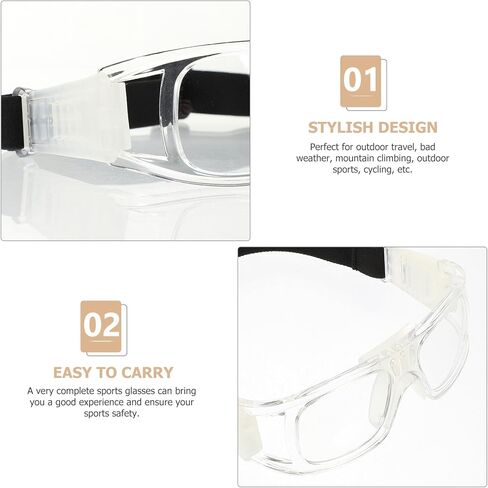 Men's Outdoor Sports Safety Goggles Transparent Anti-fog Protective Eyewear for Basketball Football Frame Sports Glasses with Comfortable Fit for Active Use in Saudi Arabia