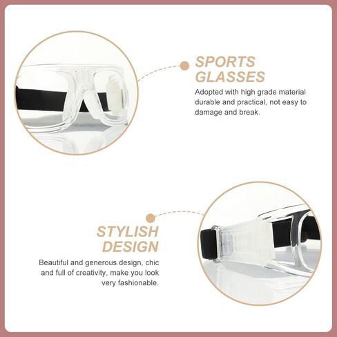 Men's Outdoor Sports Safety Goggles Transparent Anti-fog Protective Eyewear for Basketball Football Frame Sports Glasses with Comfortable Fit for Active Use in Saudi Arabia
