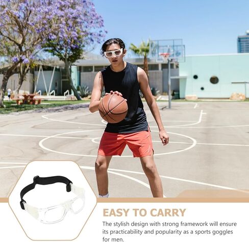 Sports Safety Goggles for Men Anti-Fog Outdoor Football Basketball Protective Eyewear Compatible with Prescription Frames in Saudi Arabia