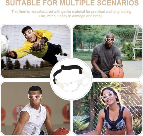 Sports Safety Goggles for Men Anti-Fog Outdoor Football Basketball Protective Eyewear Compatible with Prescription Frames in Saudi Arabia