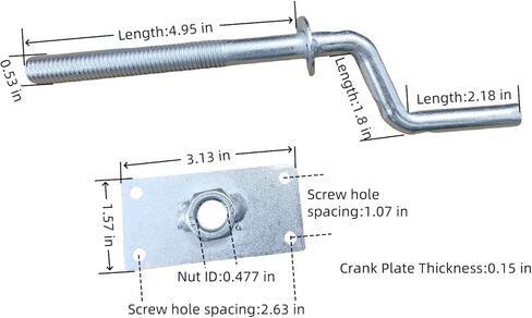 Replace TDB-1211 tie-Down Bolt CRP-1212 Crank Plate Fits Snowmobile Trailer Tie Down Bolt TDB-1210 tie-Down Bar in Kuwait