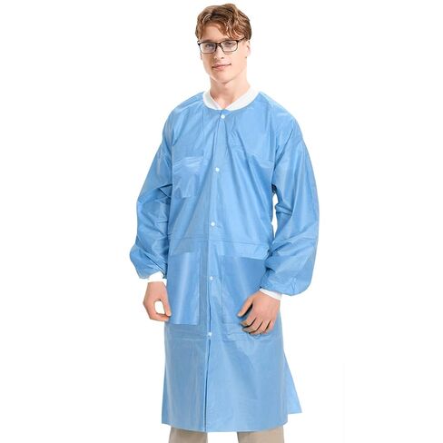 ValuMax 3660EBXS ExtraSafe Lab Coats Unisex Steel Blue Extra Small 10/Pk in Kuwait