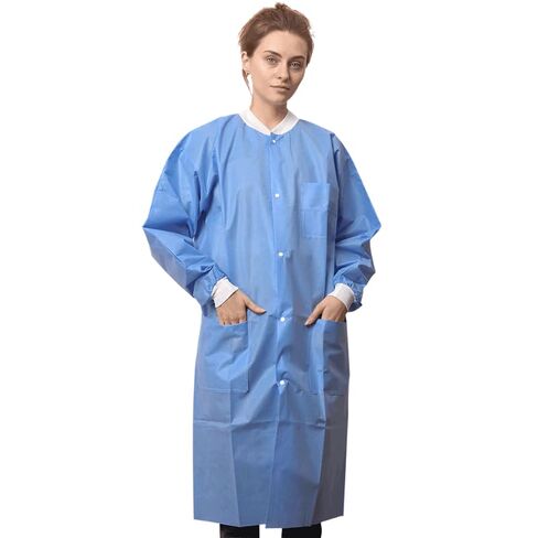 ValuMax 3660EBXS ExtraSafe Lab Coats Unisex Steel Blue Extra Small 10/Pk in Kuwait