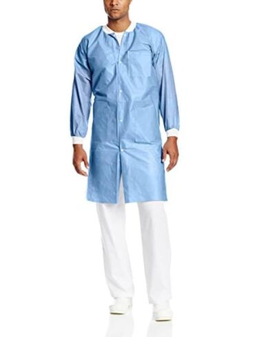 ValuMax 3660EBXS ExtraSafe Lab Coats Unisex Steel Blue Extra Small 10/Pk in Kuwait