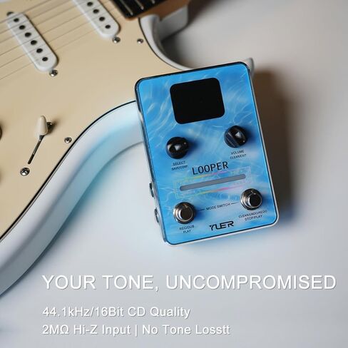 دواسة جيتار Yuer Looper 40 فتحة و160 دقيقة وقت تكرار غير محدود، تسجيل، تراجع/إعادة، إيقاف ومسح للجيتار الكهربائي/الجهير/دواسة حلقة الجيتار الصوتية in Kuwait