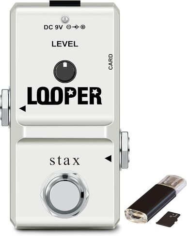 Stax 1GB SD Card Loop Station Pedal - دواسة جيتار Looper مع تسجيل 10 دقائق، عدد غير محدود من Overdubs، تجاوز حقيقي. in Kuwait