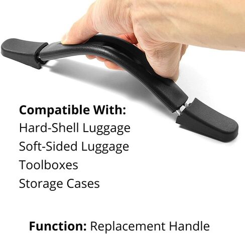 2 Pack Luggage Replacement Handles 8.94" x 0.98" – Suitcase Repair Grip, Universal Pull Handles for Suitcases, Travel Bags, Toolboxes, Black in Saudi Arabia