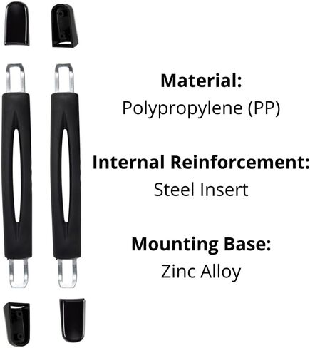 2 Pack Luggage Replacement Handles 8.94" x 0.98" – Suitcase Repair Grip, Universal Pull Handles for Suitcases, Travel Bags, Toolboxes, Black in Saudi Arabia