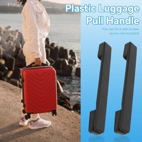 2PCS Luggage Handle, 7.8in Plastic Suitcase Handle Replacement Strap Grip Replacement for Suitcase Case, Black in Saudi Arabia