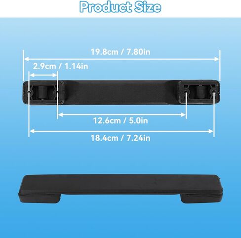2PCS Luggage Handle, 7.8in Plastic Suitcase Handle Replacement Strap Grip Replacement for Suitcase Case, Black in Saudi Arabia