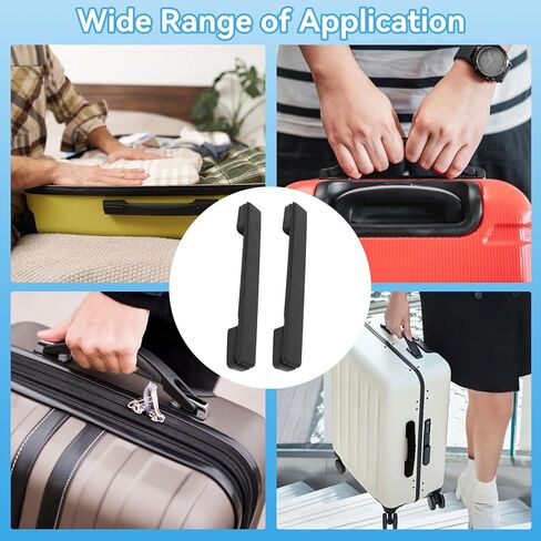 2PCS Luggage Handle, 7.8in Plastic Suitcase Handle Replacement Strap Grip Replacement for Suitcase Case, Black in Saudi Arabia
