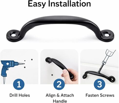 5 Pack Black Cabinet Pulls, 4-7/8 Inch Modern Drawer Pulls, Matte Black Kitchen Cabinet Handles Hardware for Dresser, Cupboards & Bathroom Vanity in Saudi Arabia