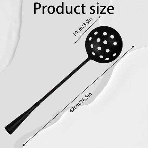 مقشدة صب مع قفازات مضادة للانزلاق - مغرفة مقشدة فولاذية مقاس 3.9 بوصة بمقبض مقاس 16.5 بوصة للزنك والسبائك المعدنية، أداة قشط معدنية منصهرة للمسبك والصب in Kuwait