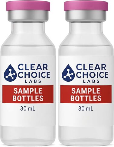 زجاجات عينات من البلاستيك الشفاف الفاخر من Clear Choice Labs®، سعة 30 مل - عبوتان in Kuwait