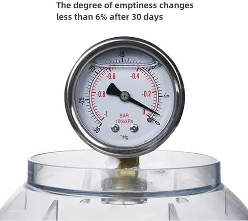 Laboratory Dessicator, Vacuum Desiccator with Double Valve Design, Negative Pressure Gauge & Partition Plate Included, Easy to Operate, for Drying Various Substances in The Laboratory in Kuwait