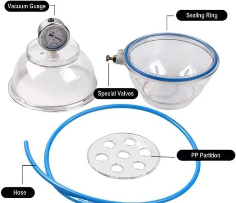 Laboratory Dessicator, Vacuum Desiccator with Double Valve Design, Negative Pressure Gauge & Partition Plate Included, Easy to Operate, for Drying Various Substances in The Laboratory in Kuwait