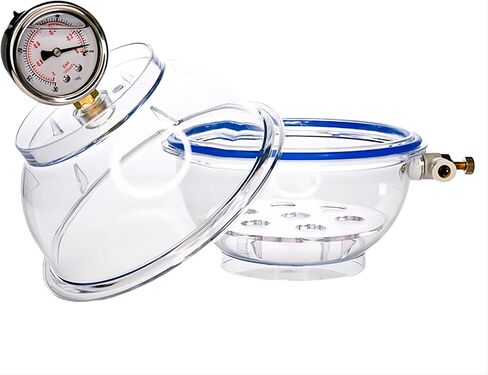 Laboratory Dessicator, Vacuum Desiccator with Double Valve Design, Negative Pressure Gauge & Partition Plate Included, Easy to Operate, for Drying Various Substances in The Laboratory in Kuwait