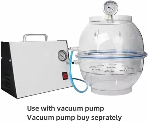 Laboratory Dessicator, Vacuum Desiccator with Double Valve Design, Negative Pressure Gauge & Partition Plate Included, Easy to Operate, for Drying Various Substances in The Laboratory in Kuwait
