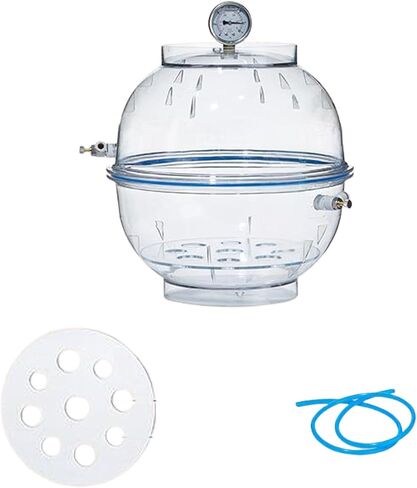 Laboratory Dessicator, Vacuum Desiccator with Double Valve Design, Negative Pressure Gauge & Partition Plate Included, Easy to Operate, for Drying Various Substances in The Laboratory in Kuwait