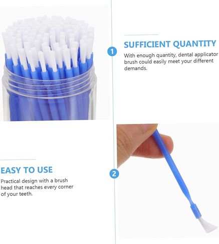 100pcs Disposable Teeth Applicator Brush for Treatment Long Bristle Design for Easy Application Compact and Portable for Care in Saudi Arabia