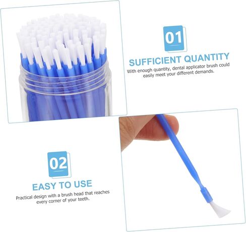 100pcs Disposable Teeth Applicator Brush for Treatment Long Bristle Design for Easy Application Compact and Portable for Care in Saudi Arabia