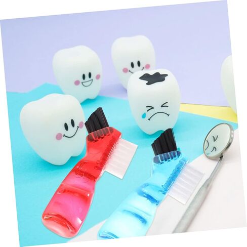 3pcs Professional Denture Daily Use Cleaning Personal Small Brush Bulk Pack Lightweight Mini Multi-Functional Oral Care Denture Brush in Saudi Arabia