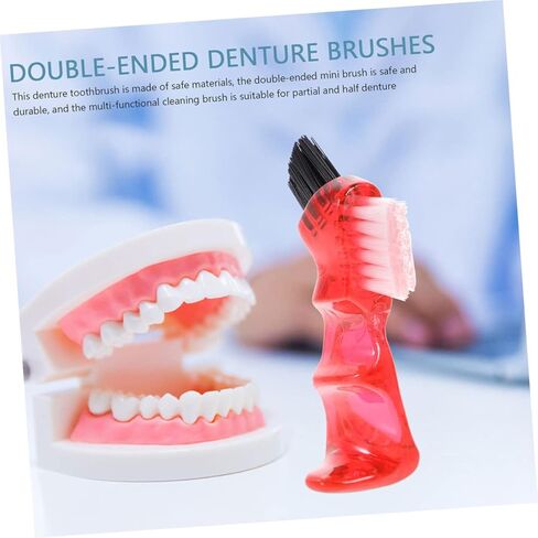 3pcs Professional Denture Daily Use Cleaning Personal Small Brush Bulk Pack Lightweight Mini Multi-Functional Oral Care Denture Brush in Saudi Arabia