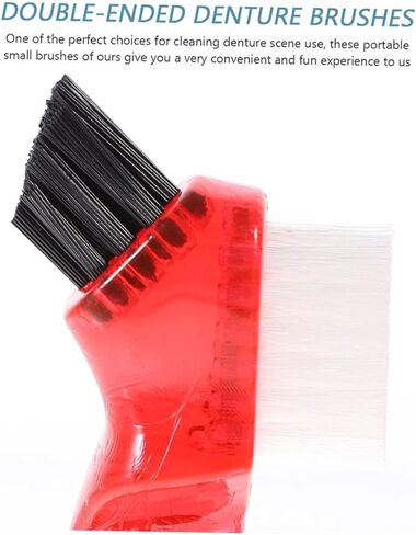 3pcs Professional Denture Daily Use Cleaning Personal Small Brush Bulk Pack Lightweight Mini Multi-Functional Oral Care Denture Brush in Saudi Arabia