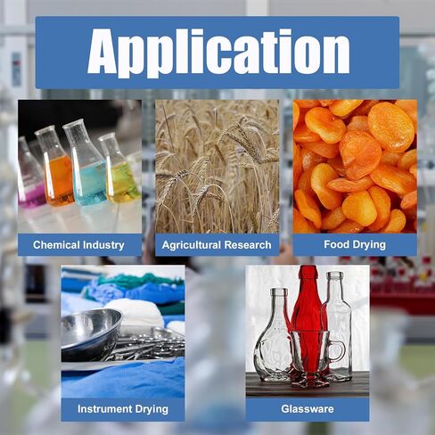 1.9 Cu ft Lab Digital Vacuum Drying Oven 50~200℃ Equipped with LCD Display Screen Heat Treat Oven Intelligent Dryer Adjustable Fan Speed 110V 1400W in Kuwait