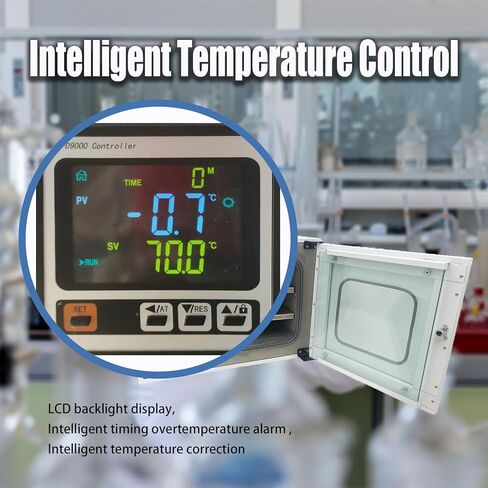 1.9 Cu ft Lab Digital Vacuum Drying Oven 50~200℃ Equipped with LCD Display Screen Heat Treat Oven Intelligent Dryer Adjustable Fan Speed 110V 1400W in Kuwait