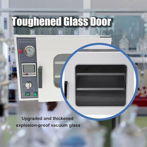 1.9 Cu ft Lab Digital Vacuum Drying Oven 50~200℃ Equipped with LCD Display Screen Heat Treat Oven Intelligent Dryer Adjustable Fan Speed 110V 1400W in Kuwait