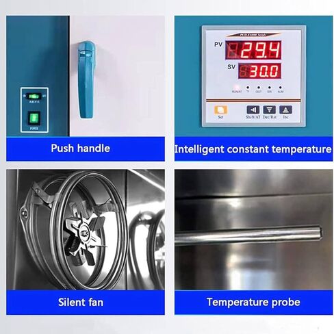 Vacuum Drying Oven 70L with Digital Controller & Vacuum Gauge, Lab Heating Oven for Precise Drying, Temp Range 50-300°C, Ideal for Laboratories & Research Applications in Kuwait