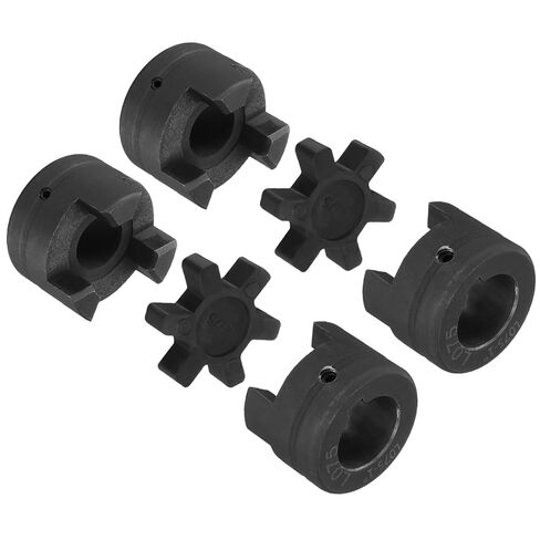 uxcell 2 Pcs 3/4" to 1" L075 Flexible 3-Piece L-Jaw Coupling Coupler Set & Buna-N NBR Rubber Spider for Log Splitter Hybrid Equipment in Saudi Arabia