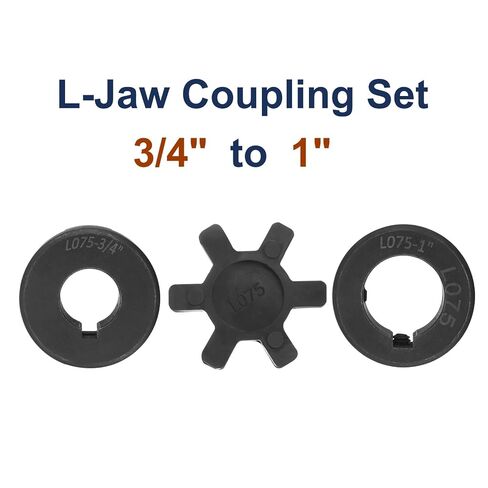 uxcell 2 Pcs 3/4" to 1" L075 Flexible 3-Piece L-Jaw Coupling Coupler Set & Buna-N NBR Rubber Spider for Log Splitter Hybrid Equipment in Saudi Arabia