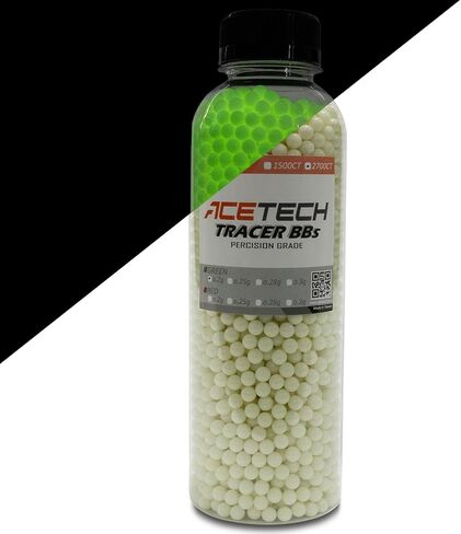 ACETECH Tracer BB 6 مم يتوهج في الظلام من البلاستيك مع مصقول متعدد للعب Airsoft (أخضر، 0.20 جم) in Kuwait