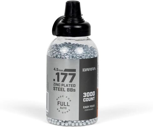 Barra Air Guns 4.5mm Zinc Coated BBS in EZ-Pour Bottle for Quick Load BB Air Pistols and BB Air Guns in Kuwait