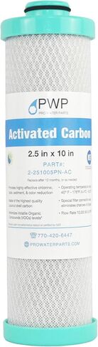 RV Water Filter System with Activated Carbon Filter 2.5X10 1/2" NPT Ports Replaces FRE-10H OEM in Kuwait