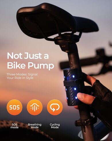 Jet Mini Bike Pump, 20S Fast Inflate Electric Bicycle Pump, 130 PSI Portable Bike Air Pump with Gauge, Presta & Schrader Valve for Road Bike, Motorcycle, Sports Ball in Saudi Arabia