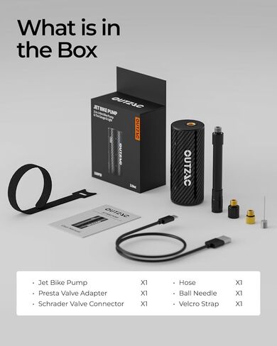 Jet Mini Bike Pump, 20S Fast Inflate Electric Bicycle Pump, 130 PSI Portable Bike Air Pump with Gauge, Presta & Schrader Valve for Road Bike, Motorcycle, Sports Ball in Saudi Arabia