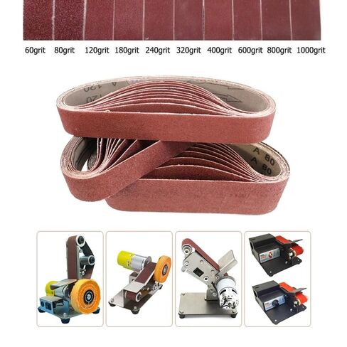 30mm X 330mm Sanding Belts, 10Pcs 1000Grit Aluminum Oxide Grinding Abrasive Belts for Belt Sander, Used for Wood & Metal Polishing Surface Finishing in Kuwait