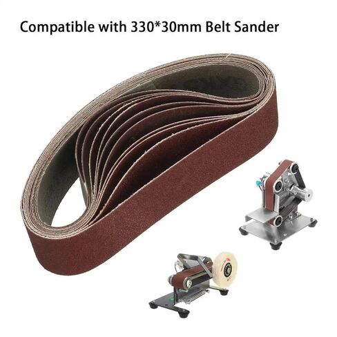 30mm X 330mm Sanding Belts, 10Pcs 1000Grit Aluminum Oxide Grinding Abrasive Belts for Belt Sander, Used for Wood & Metal Polishing Surface Finishing in Kuwait