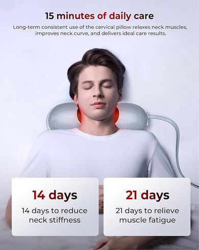 نقالة ساخنة للرقبة مع العلاج بالضوء الأحمر، جهاز جر عنق الرحم اللاسلكي لتخفيف آلام المفصل الفكي الصدغي واسترخاء الكتف، وسادة تدليك جر الرقبة للاستخدام في المنزل/المكتب، رمادي in Kuwait
