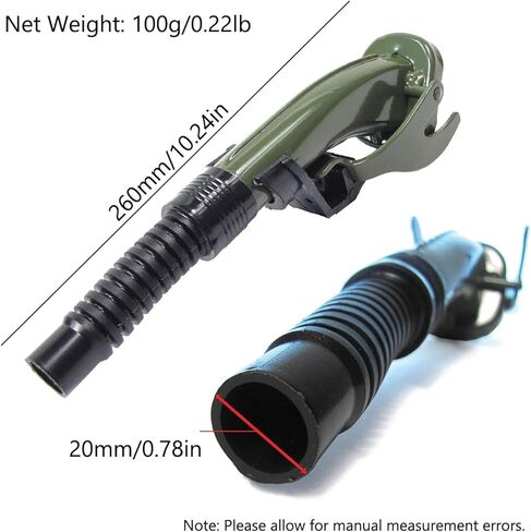 Flexible Jerry Can Spout Nozzle with Rubber Ring Design for Spout Petrol Canister, Fuel Canister Outlet Pipe in Kuwait
