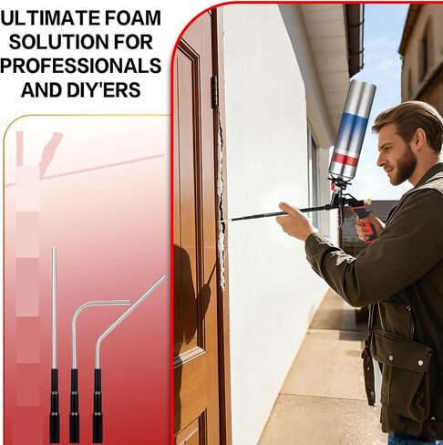 Professional Spray Foam Gun Extension Kit, 6.8 inch Stainless Steel Nozzles with 360-degree rotation, which is used for filling and sealing, sound insulation and noise elimination, etc(Plug in type) in Kuwait