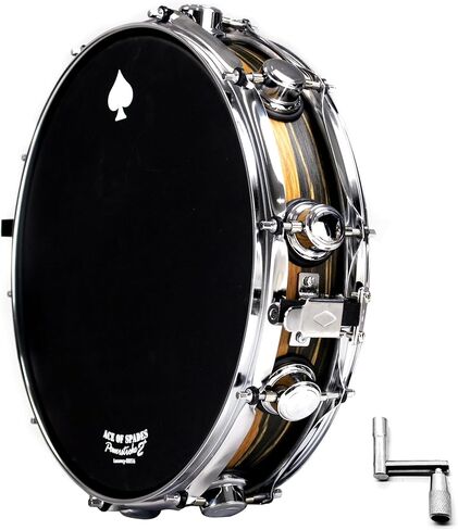 طبلة كمين خشبية مقاس 14 بوصة، كمين احترافي ذو 10 عروات مع أسلاك كمين من السبائك، هجوم فائق السطوع، يتضمن مفتاح تحرير سريع عزم الدوران بدون خطوات، طبلة مقاس 14 بوصة × 4 بوصة للمبتدئين والمحترفين in Kuwait