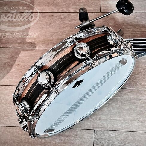 طبلة كمين خشبية مقاس 14 بوصة، كمين احترافي ذو 10 عروات مع أسلاك كمين من السبائك، هجوم فائق السطوع، يتضمن مفتاح تحرير سريع عزم الدوران بدون خطوات، طبلة مقاس 14 بوصة × 4 بوصة للمبتدئين والمحترفين in Kuwait