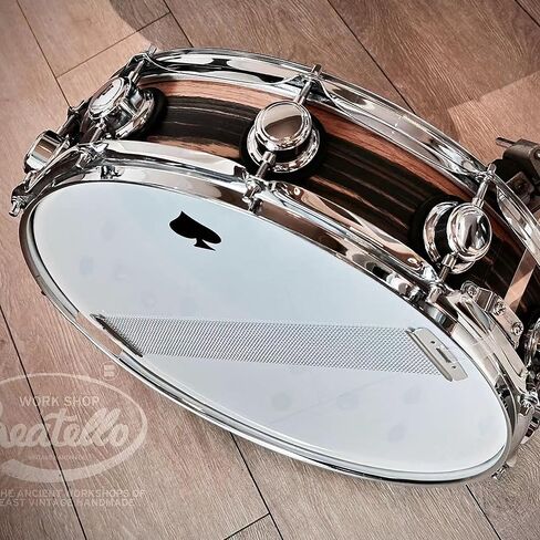 طبلة كمين خشبية مقاس 14 بوصة، كمين احترافي ذو 10 عروات مع أسلاك كمين من السبائك، هجوم فائق السطوع، يتضمن مفتاح تحرير سريع عزم الدوران بدون خطوات، طبلة مقاس 14 بوصة × 4 بوصة للمبتدئين والمحترفين in Kuwait